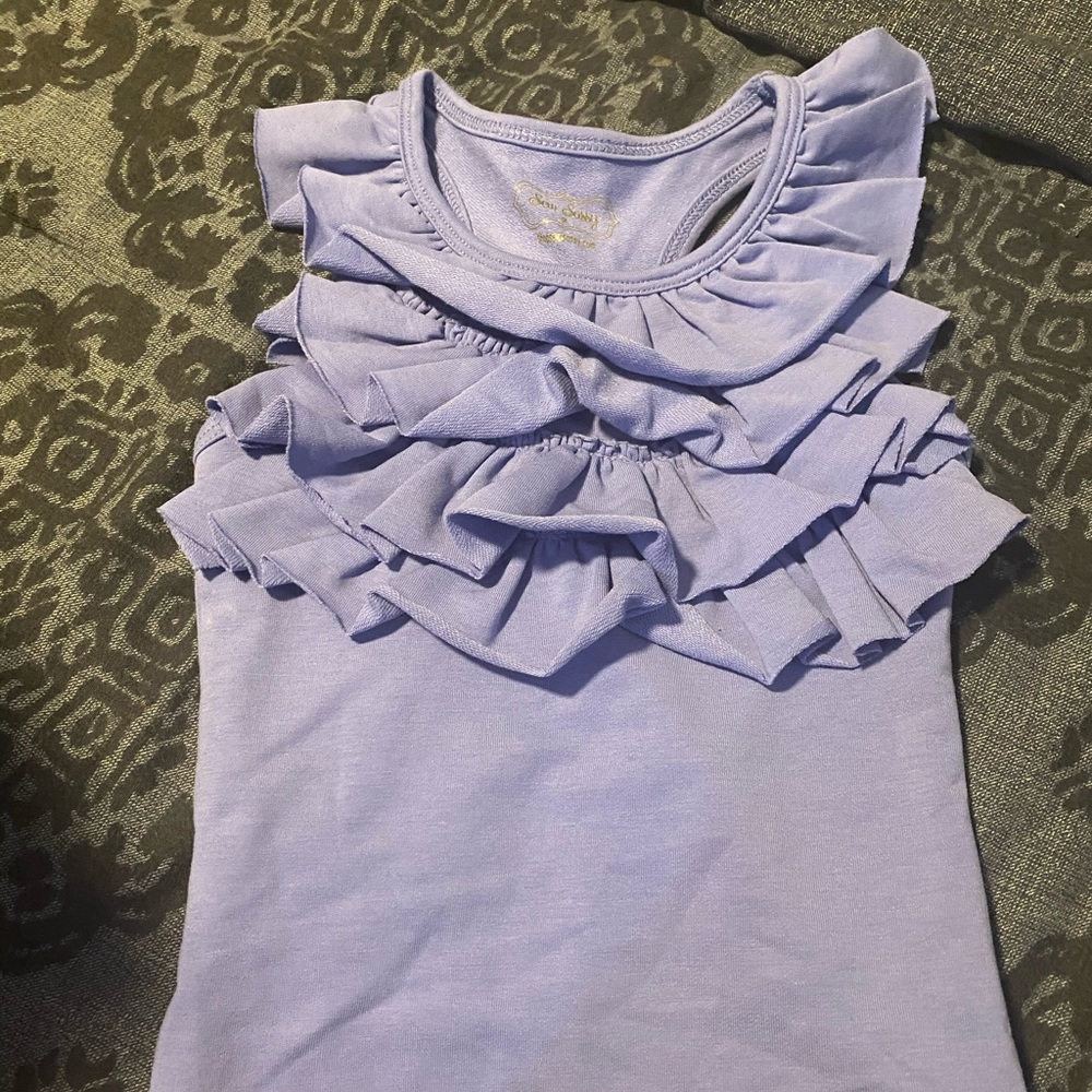 TWO Ruffle “Sew Sassy” tank tops! Toddler girl 2t
